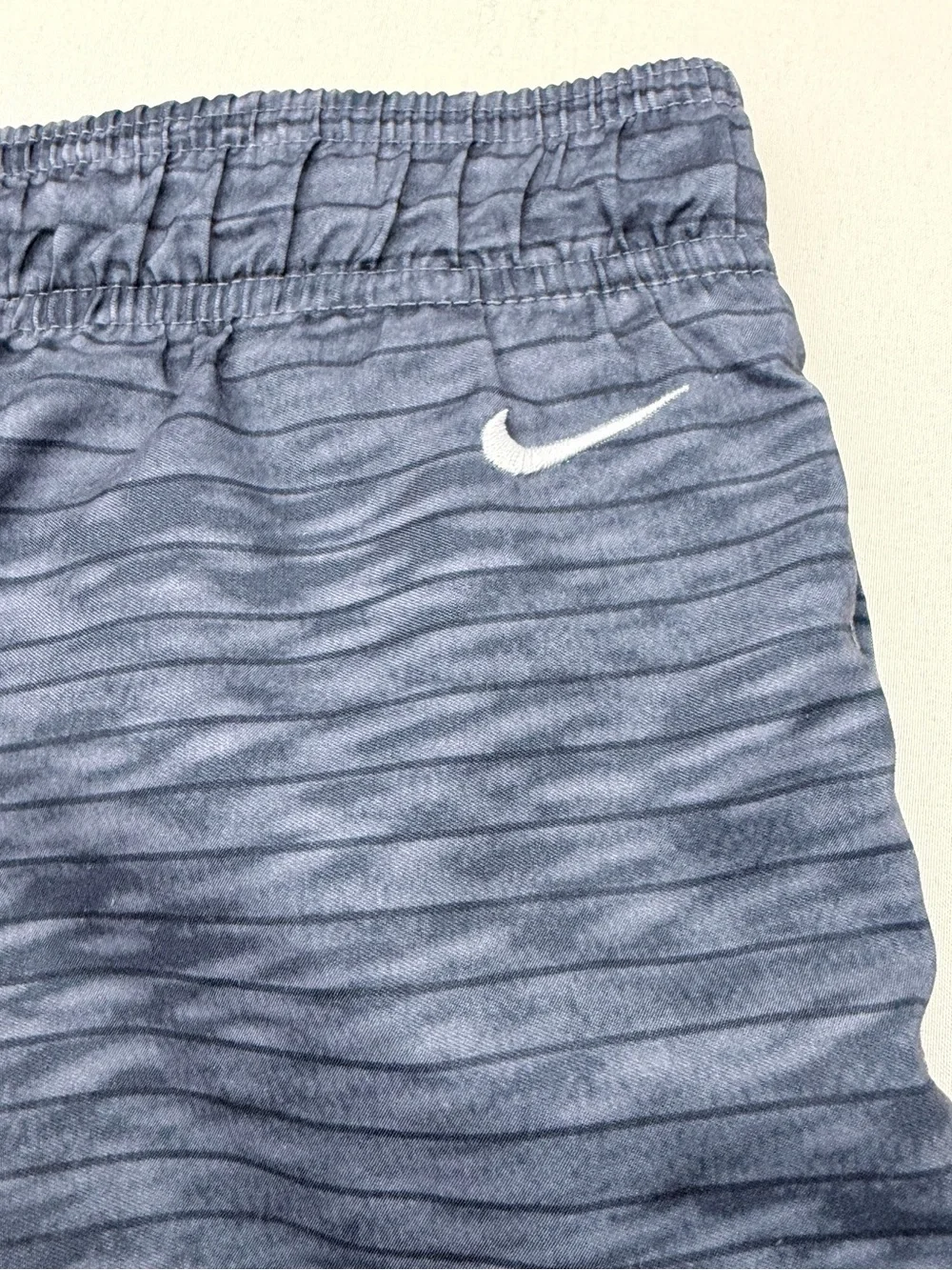 Nike Gradient Gray to Red Swim Trunks with Drawstring